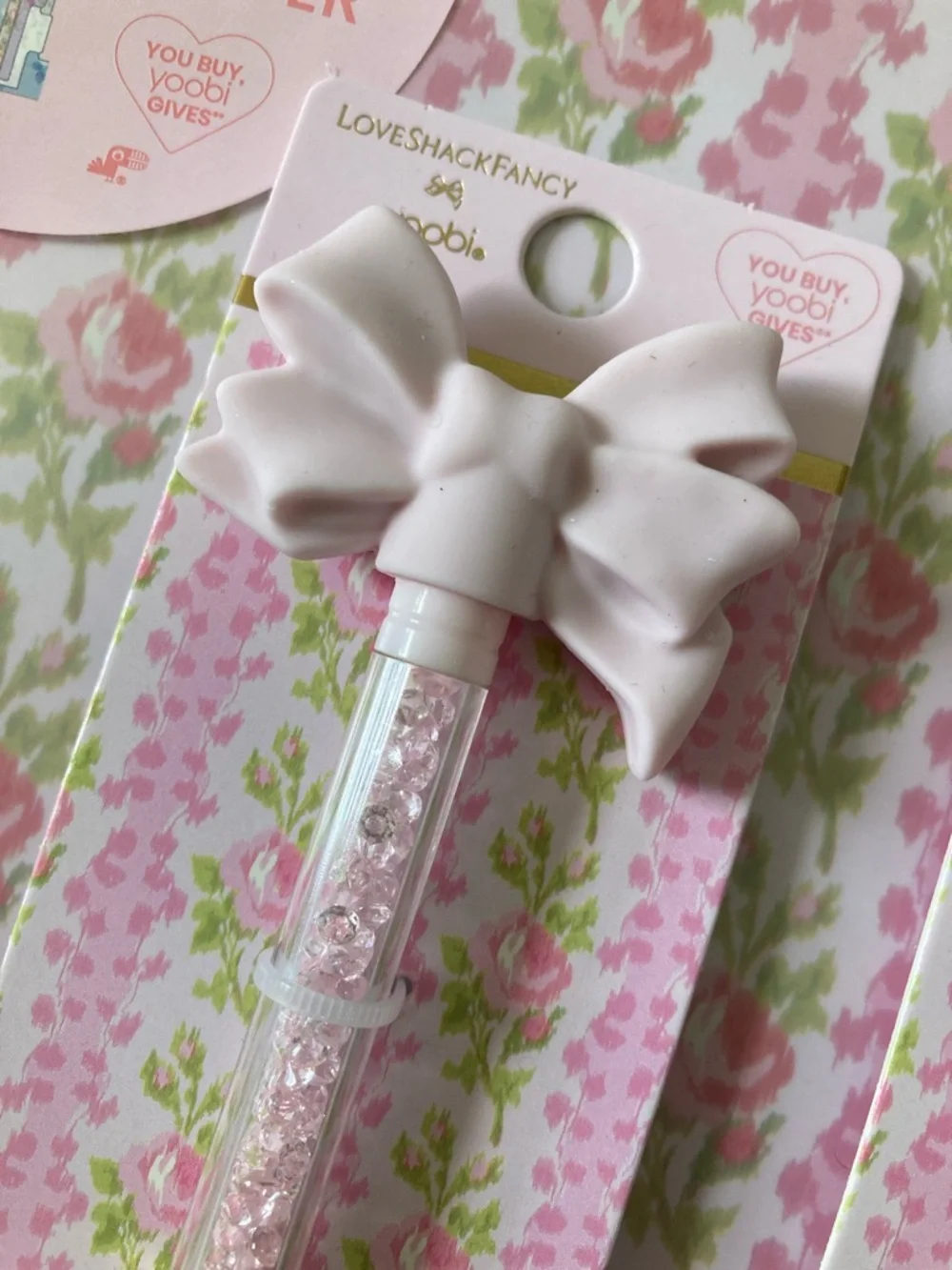 IN-HAND | LoveShackFancy x Target Yoobi 8 Dividers and 2 Pink Bow Pens